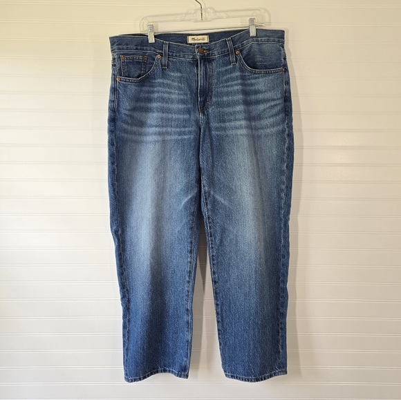 NWT Madewell The Slouchy Boyjean on Rosewell Wash 32 Petite - Picture 3 of 9